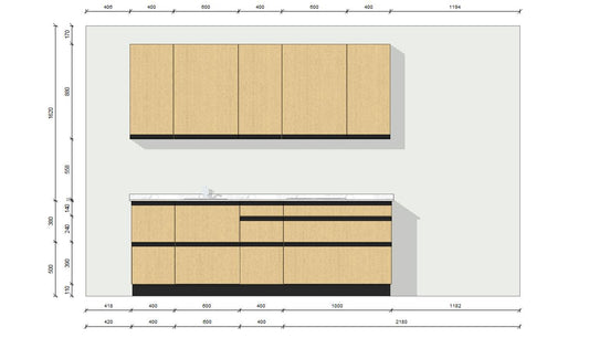 Kit Cocina 300 cm Profesional | Cocina Económica Ya Montada