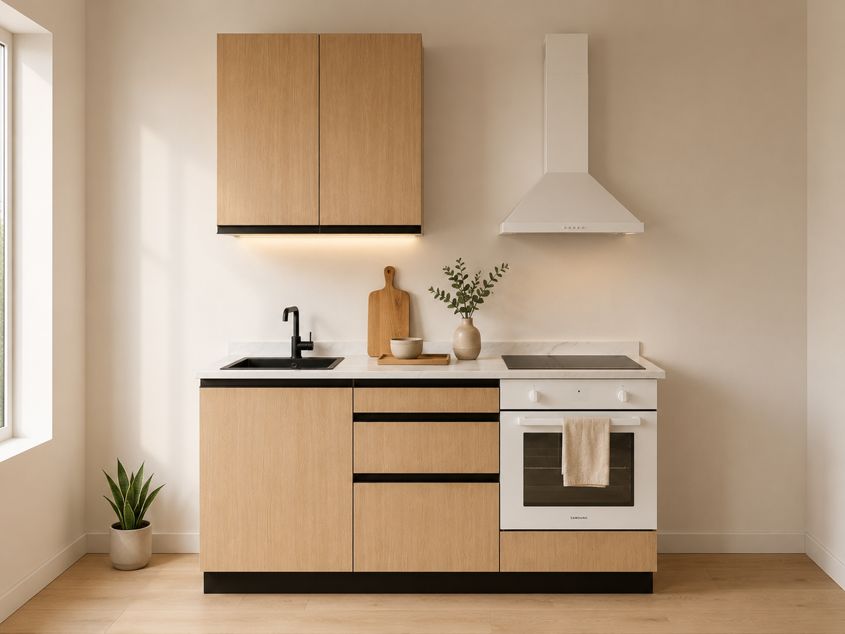 Kit de cocina de 180 cm fabricado por CocinaBarata