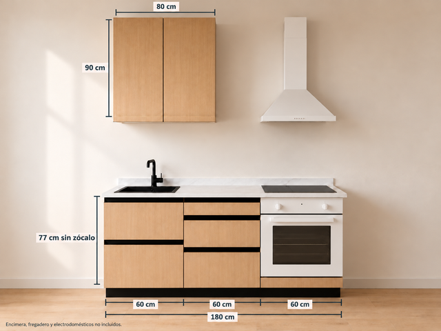 Kit Cocina 180 cm para Horno Bajo – Equilibrio