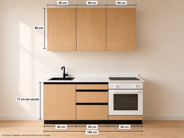 Kit Cocina 180 cm Gran Almacenaje – Esencial