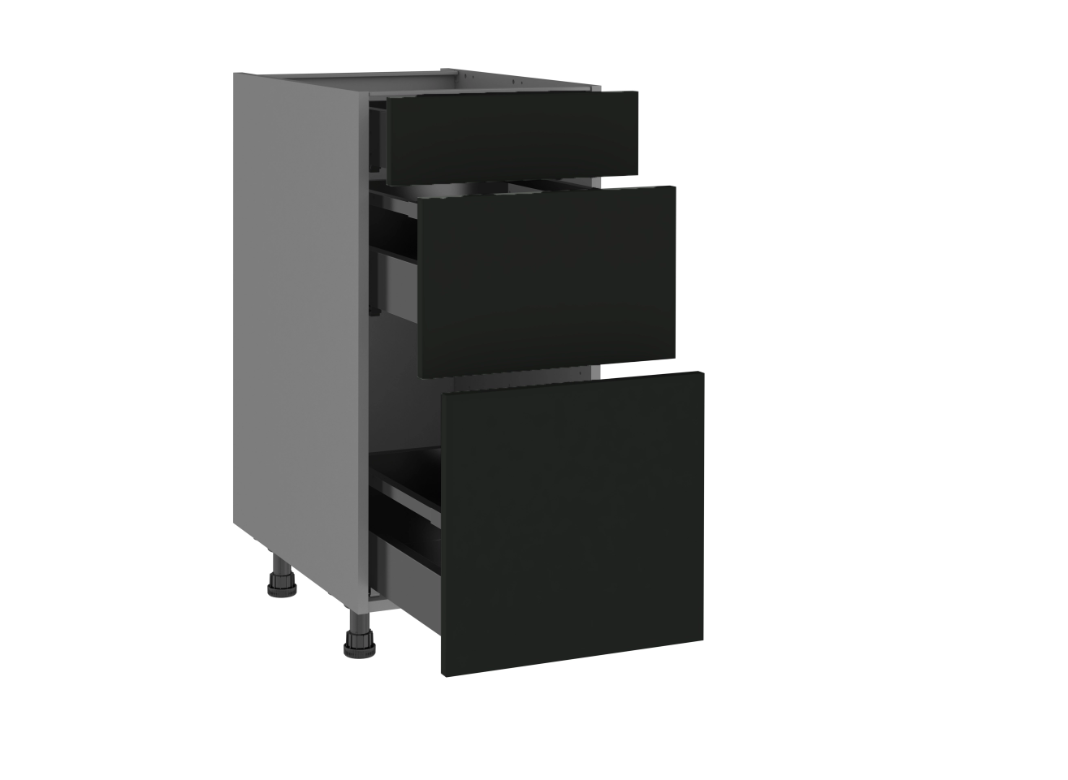 Mueble bajo de cocina de 40 cm con 3 cajones