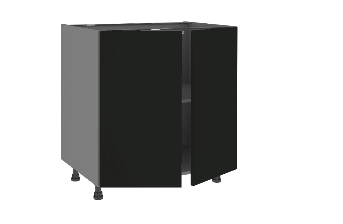 Mueble bajo de cocina de 80 cm con 2 puertas