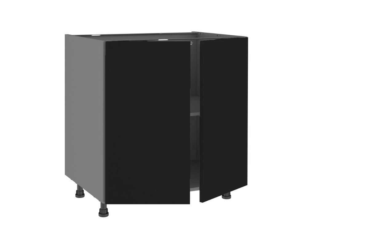 Mueble bajo fregadero de cocina de 80 cm con 2 puertas